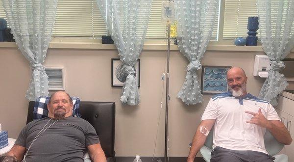 Two very happy IV therapy clients.