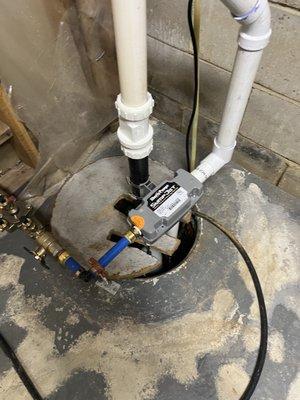 Sump pump installation