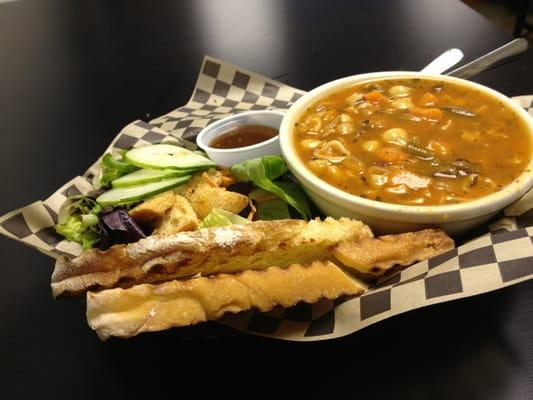 Soup and salad.....yum