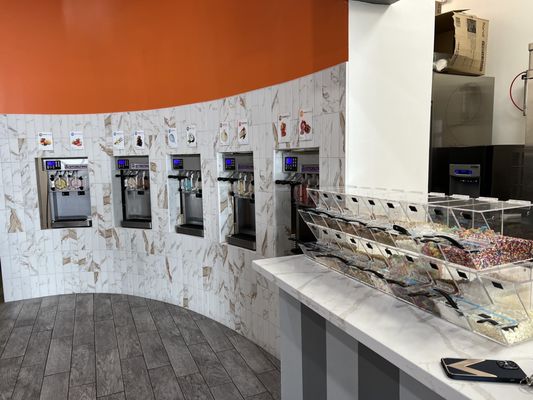 Self serve Yogurt bar and station