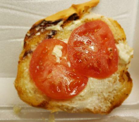 Fresh toppings on a toasted bun