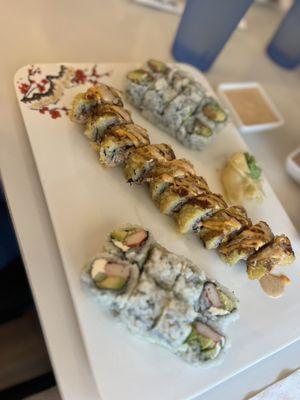 10 Piece Jimmy Smith Roll 8 Piece Hollywood Roll 8 Piece Alaska Roll