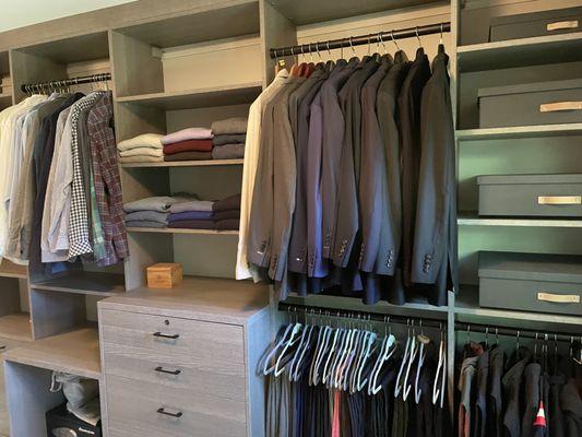 Men's closet - organized and styled