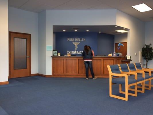 The reception desk. They are so helpful.