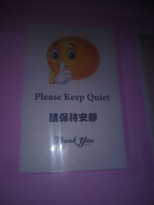 Keep quiet