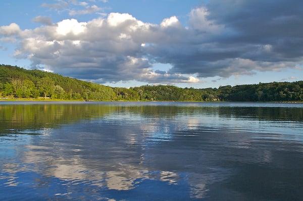 The beautiful Perch Lake, located just north of Hudson. It is the home of our training dives, fun dives, and annual weed pulls!