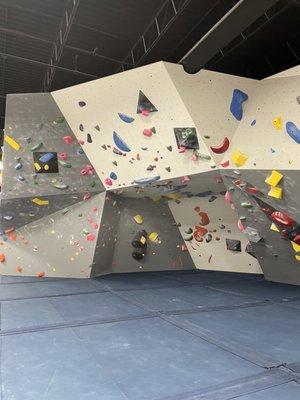 Bouldering wall.