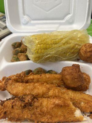 Spicy Batter Dipped Fish Ultimate Seafood Platter