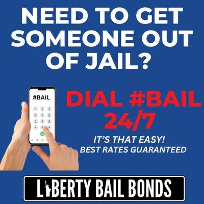 Liberty has a new phone number. Dial #BAIL to get someone out of jail!