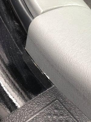 Damaged plastic trim by forcing when reinstalling.