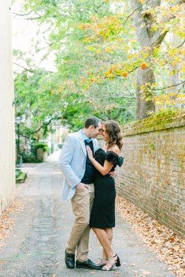 Engagement session in downtown Charleston