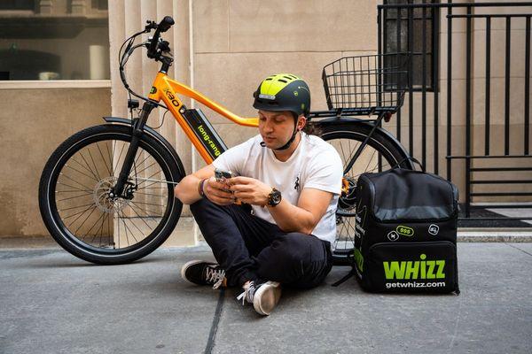 Whizz electric bike rental for delivery riders