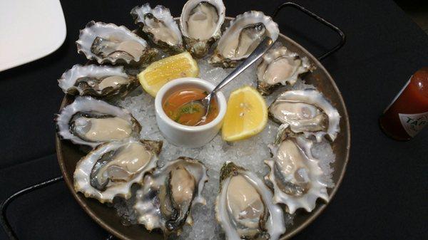 $1 fanny bay oysters! Limit 12 per table, with 6 minimum order.