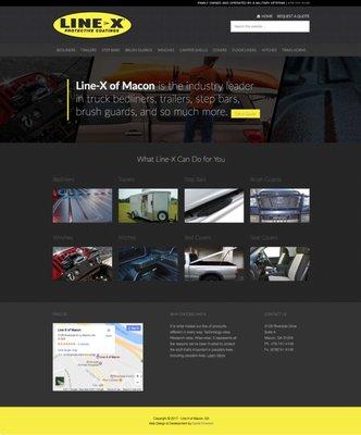 Custom website design and development for Line-X of Macon GA.