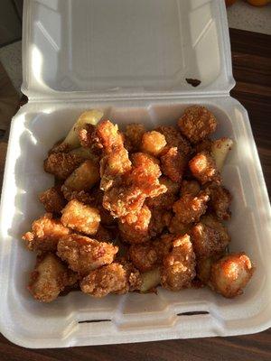 Sweet honey soy popcorn chicken