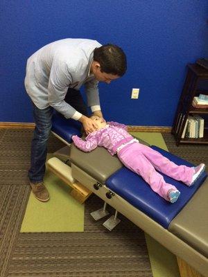 The kids get GENTLE chiropractic care to stay well!