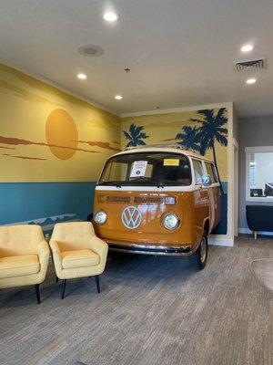 VW in the lobby.