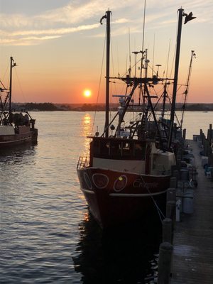 Sunset view from deck