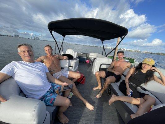 Clients enjoying a private boat ride!