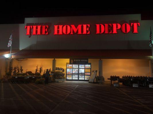 Home Depot at night