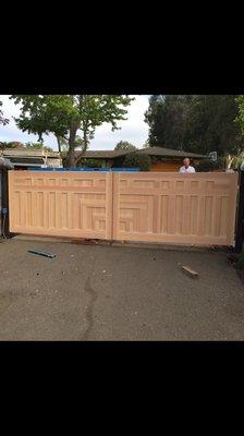 Both side of the gate have the same design.