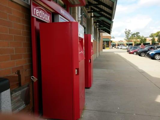 2 red box machines. Better variety + larger than rite aid across the way. Nice nut + snack section. Shelves very neat + OCD-like