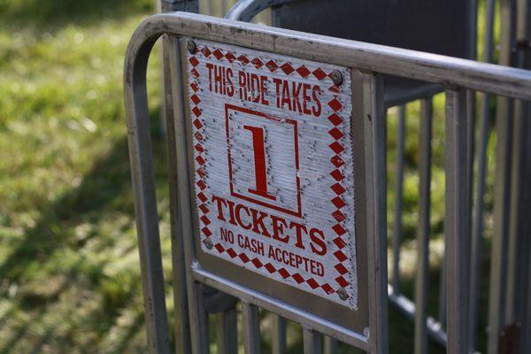 Tickets required for rides