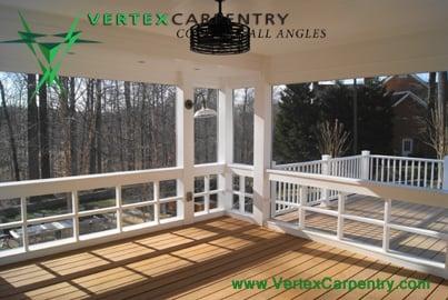 The porch interior in Montgomery County