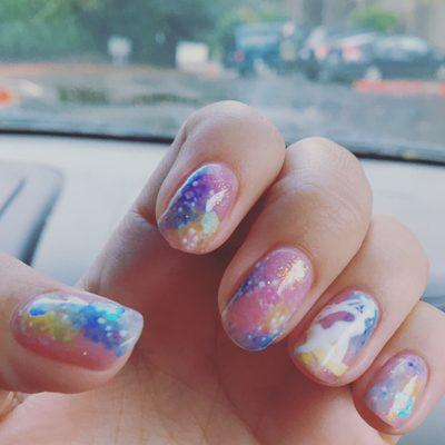 Sailor More Galaxy Nails in the car