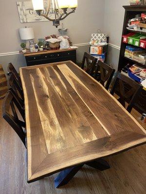 Walnut Table for 8-10
Live Edge