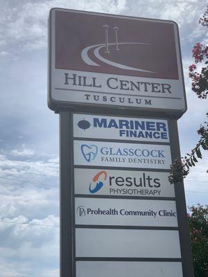 Glasscock Family Dentistry Nashville Hill Center sign