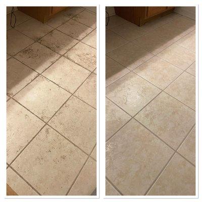 Here's another view of a master bath tile & grout cleaning we did 11/10/21