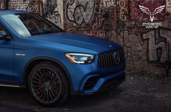 Glc 63 amg,wrapped in matte slate metallic blue