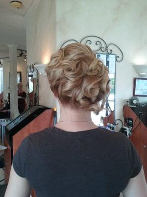 Practice wedding updo