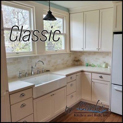 Retro kitchen, office area and laundry.  Full, design / build kitchen remodel from start to finish.