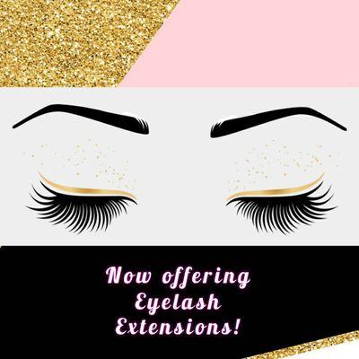 Eyelash extensions with Taylor on Mondays and Wednesdays. Call 859-341-8900 to schedule.