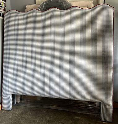 We make a large selection of upholstered headboards and complete beds check our website minmelfurniture.com