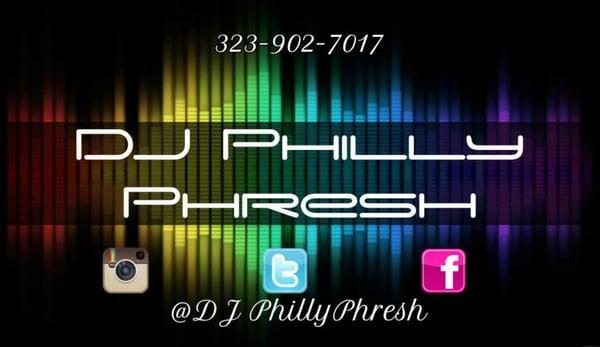 Business card for DJ Philly Phresh