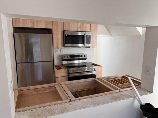 View of galley kitchen