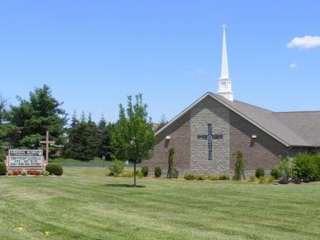 View of the church from Landen Drive.