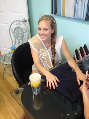 The Bride to Be At her bachelorette party