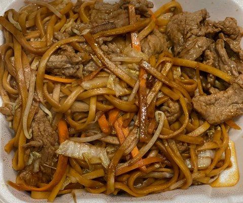 Beef Lo Mein is fantastic