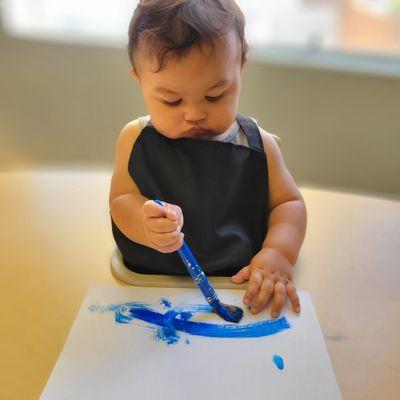 I like that even my baby has curriculum! His Arts and crafts are always so cute