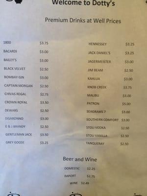 Cheapest drink prices