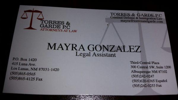 Mayra is an amazing Legal Assistant and is very knowledgeable in her field of law