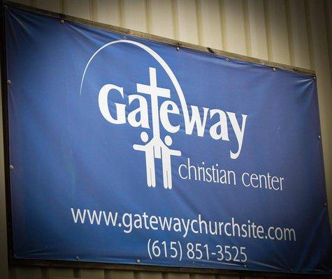 Gateway Christian Center front sign.