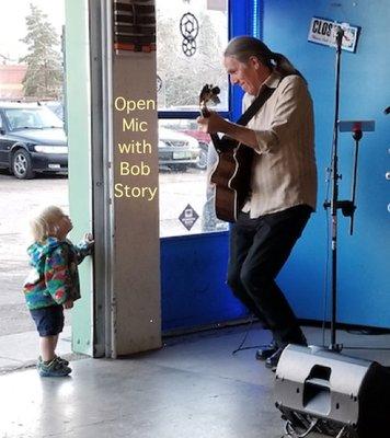 Young fan checking out the player!