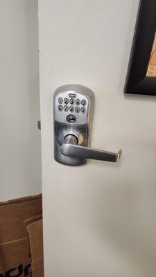 Need a key pad lever on a closet or bedroom?  Give us a call and we can match you up with the right one for your needs.