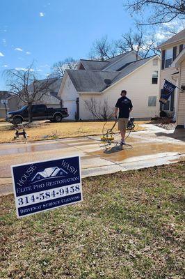 Driveway surface cleaning