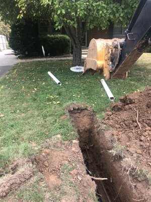 Trenchless water line continued.